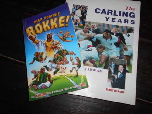 2RUGBY BOOKS - HIER KOMME BOKKE and The Carling Years  ENGLAND RUGBY Mick Cleary
