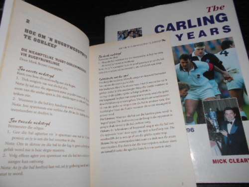 2RUGBY BOOKS - HIER KOMME BOKKE and The Carling Years  ENGLAND RUGBY Mick Cleary