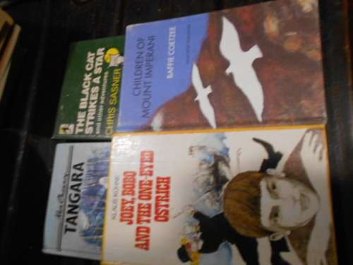 4 BOOKS:  CHILDREN MOUNT IMPERANI, BOBO and OSTRICH,  BLACK CAT and TANGARA