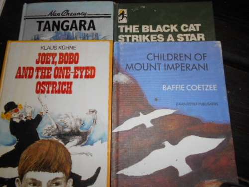 4 BOOKS:  CHILDREN MOUNT IMPERANI, BOBO and OSTRICH,  BLACK CAT and TANGARA