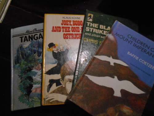 4 BOOKS:  CHILDREN MOUNT IMPERANI, BOBO and OSTRICH,  BLACK CAT and TANGARA