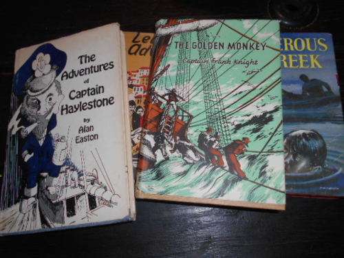 4 books - Adventures Captain Haylestone, Lebanon Adventure, Dangerous Creek and The golden monkey