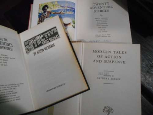 3 BOOKS THE INVISIBLE DETECTIVE GHOST SOLDIERS, 20 ADVENTURE STORIES