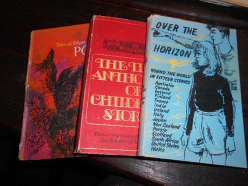 3 BOOKS - ANTHOLOGY CHILDRENS STORIES ,  OVER THE HORIZON,  TALES OF EDGAR ALLAN POE