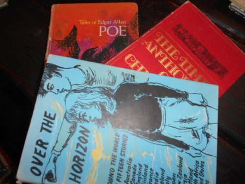 3 BOOKS - ANTHOLOGY CHILDRENS STORIES ,  OVER THE HORIZON,  TALES OF EDGAR ALLAN POE