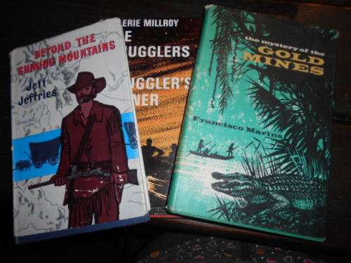 3  BOOKS - Beyond shining mountains, smugglers of Smugglers corner,  mystery of  gold mines