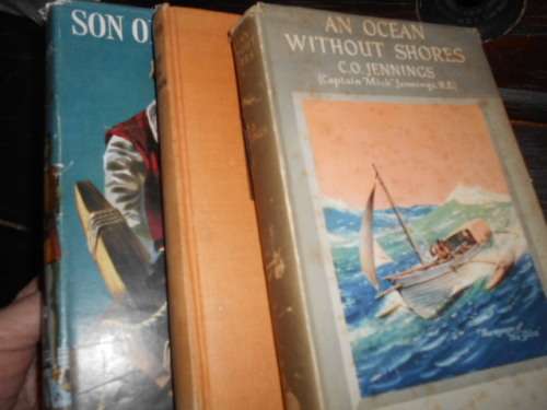 3 BOOKS - OCEAN WITHOUT SHORES Jennings,SON OF COLUMBUS Stubbs KIDNAPPED Stevenson