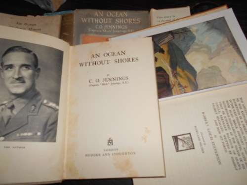 3 BOOKS - OCEAN WITHOUT SHORES Jennings,SON OF COLUMBUS Stubbs KIDNAPPED Stevenson