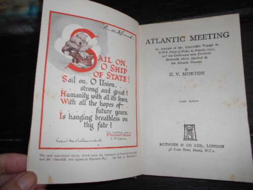 HV MORTON - Atlantic Meeting : An Account Of Mr Churchill`s Voyage In HMAS Prince Of Wales