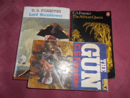 CS FORESTER -   3 BOOKS -    AFRICAN QUEEN  1977: LORD HORNBLOWER and THE GUN