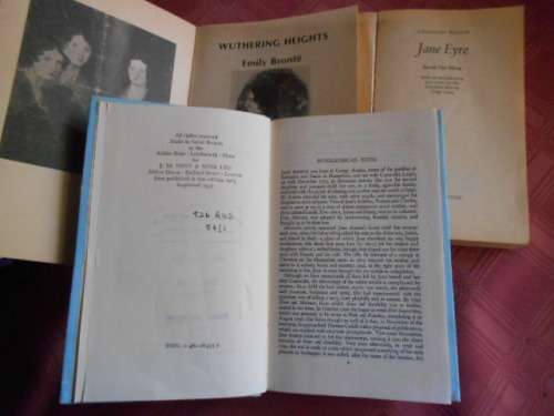 3 books -  Wuthering Heights E Bronte,  Jane Eyre - C Bronte and  Pride and Prejudice by Jane Austen