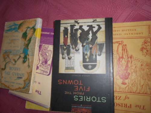 5 softbacks:Uncle Tom`s Cabin, Stories 5 towns, Prisoner of Zenda, Buccaneers, Sinbad the Sailor