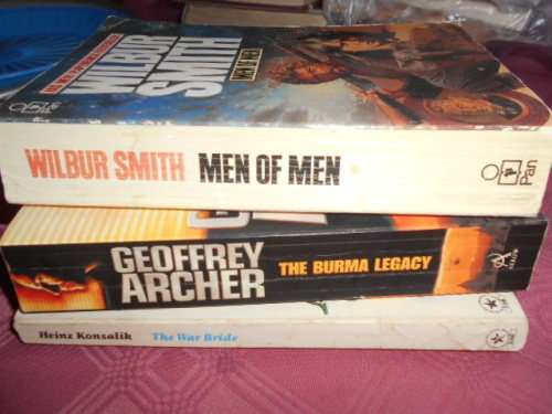 3 PAPERBACKS - KONSALIK THE WAR BRIDE - THE BURMA LEGACY and MEN OF MEN