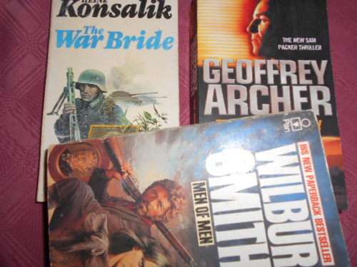 3 PAPERBACKS - KONSALIK THE WAR BRIDE - THE BURMA LEGACY and MEN OF MEN