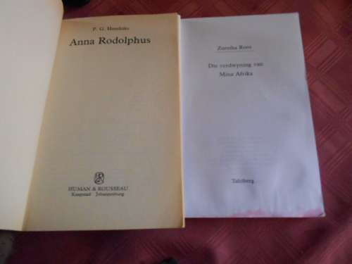 2 sagteband boeke PG HENDRIKS - ANNA RODOLPHUS en VERDWYNING VAN MINA AFRIKA