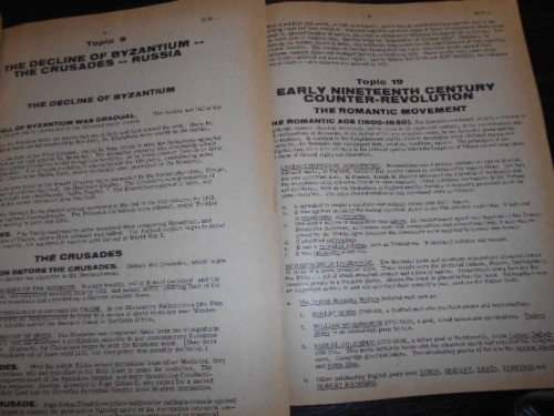 MONARCH NOTES - COLLEGE LEVEL WORLD HISTORY PART 1 and 2 WESTERN CIVILIZATION