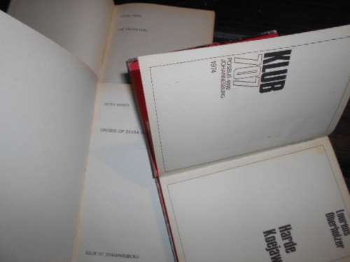 KLUB 707 - 3 BOEKE - HardeKoejawel -Oberholzer, Onheil Esabe P Stassen, Tronkvoel C Thom