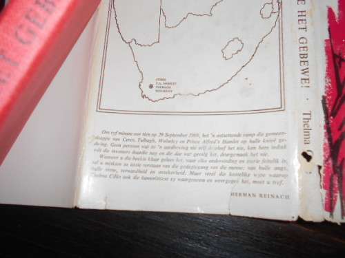 THELMA CILLIE -DIE AARDE HET GEBEWE - (AARDBEWING RAMP)  AUTOGRAPHED -CERES