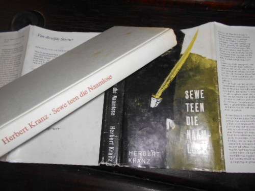 HERBERT KRANZ -  2 Tafelberg boeke - 7 teen die Naamlose &  Onskuldig tussen skuldiges