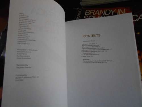 ANDRE P BRINK -  BRANDY IN SOUTH AFRICA -  HISTORY ETC. 1973 BUREN