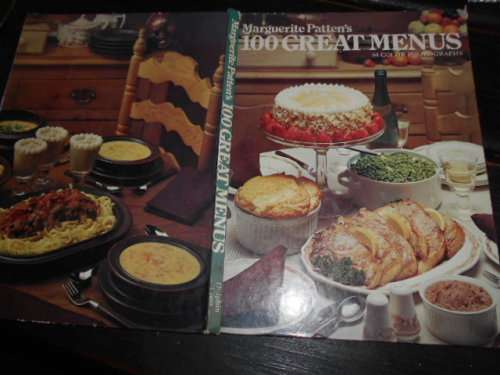 MARGUERITE PATTEN - 100 GREAT MENUS - COLOUR ILLUS -  DOLPHIN PRESS  HARDBACK 1973