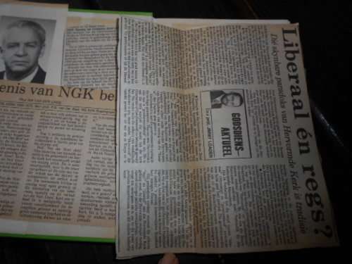 PROF. PB V D WATT - NED GEREF KERK 1905-1975 predikant naamlys and  KOERANTUITKNIPSEL