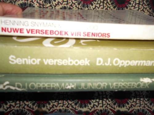 3 verseboeke -  DJ OPPERMAN - JUNIOR + SENIOR VERSEBOEKE and NUWE VERSEBOEK - H SNYMAN