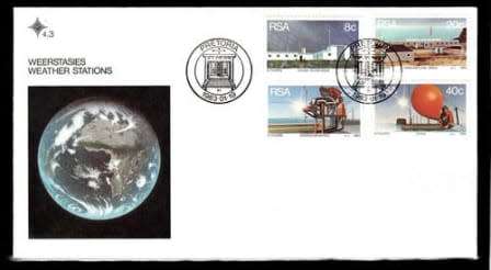 South Africa 1st day cover with 4 unused- stamps No. 4.3 RSA: FDC 4.3:   19.1.1983: WEATHER STATIONS