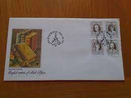 S Africa 1stday cover 4 unused- stamps and card 1984:ENG WRITERS- LIBRARY HERITAGE  4.7 BARBERTON