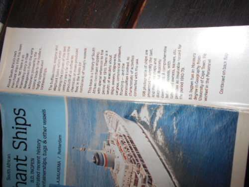 BD INGPEN - SOUTH AFRICAN MERCHANT SHIPS CONTAINERSHIPS ETC. ILLUS HISTORY 1979