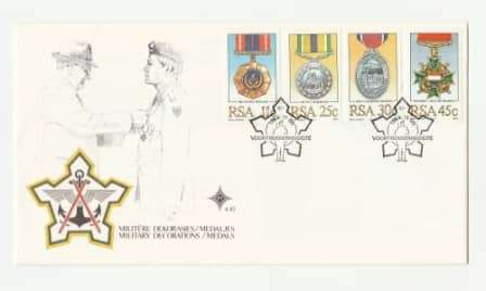 SOUTH AFRICAN FIRST Day Cover 4.10 - 1984 stamped Voortrekkerhoogte  card with 4 unused stamps