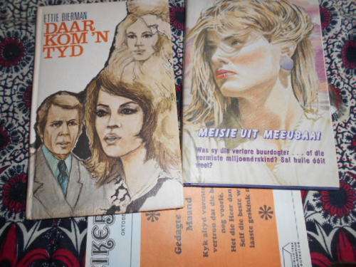 2 ETTIE BIERMAN boeke - DAAR KOM `N TYD and MEISIE UIT MEEUBAAI  JP v.d. Walt
