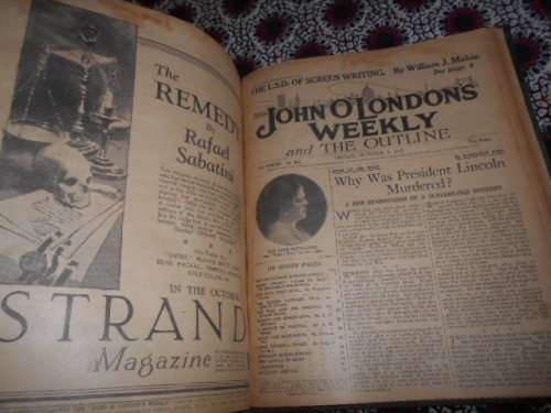 JOHN O`LONDONS WEEKLY-  ONE BINDED VOLUME XXXVII  FROM JUNE - OCT 1937 (Old Literary newspapers)