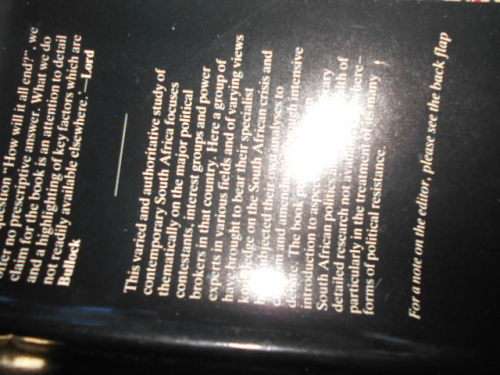 SOUTH AFRICA NO TURNING BACK - SHAUN JOHNSON - FOREWORD LORD BULLOCK