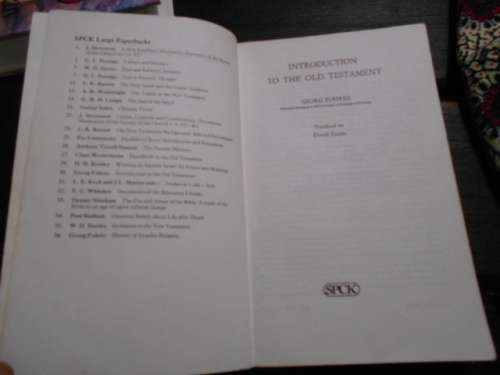INTRODUCTION TO THE OLD TESTAMENT Fohrer, Georg  Published by SPCK 1968