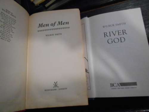 2 WILBUR SMITH   -   MEN OF MEN 1981 and RIVER GOD BCA -  HARDBACK BOOKS