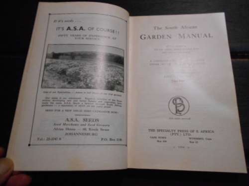 THE SOUTH AFRICAN GARDEN MANUAL - South African conditions