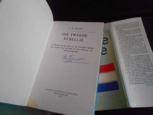 FW QUASS - DIE TWEEDE REBELLIE `N ROMAN  -  autographed FW Quass