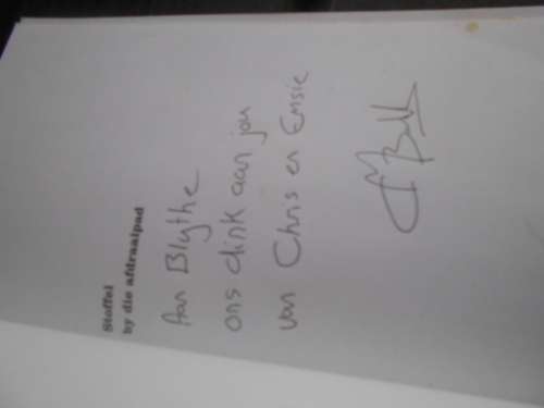 Christiaan Bakkes - Stoffel by die afdraaipad  Human en Rousseau 2004  autographed message