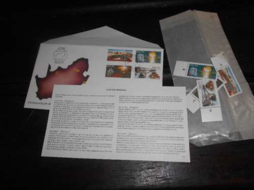 1984-06-08 FIRST Day Cover STRATEGIC MINERALS HOTAZEL 4.8 From 1984 with card and 4 unused stamps