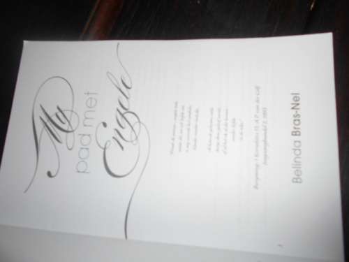 MY PAD MET ENGELA - BELINDA BRAS-NEL LAPA 2011 SAGTEBAND AUTOGRAPHED