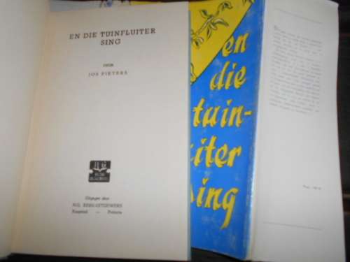 Jos Pieters `en die tuinfluiter sing`- vertaling Phil Olivier -  NG kerk uitg. 1960
