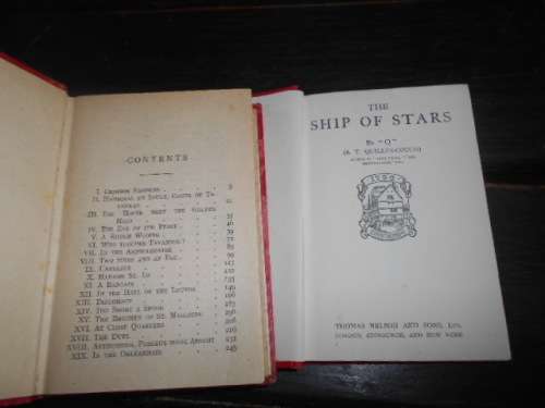 2 small red Thomas Nelson & Sons - THE SHIP OF THE STARS & COUNT HANNIBAL