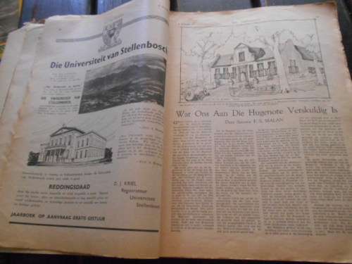 DIE HUISGENOOT  (no 912 deel xxiii) - HUGENOTE NOMMER -15 SEPTEMBER 1939 GEDENKUITGAWE MAGAZINE
