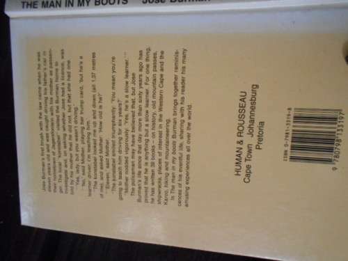 The Man in my Boots: Jose Burman Hardcover Human & Rousseau 1994 1st ed