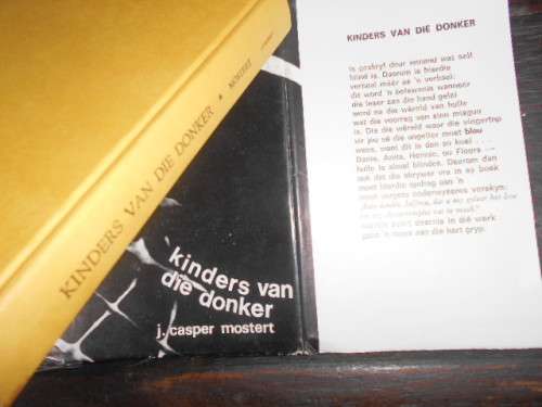 J CASPER MOSTERT - Kinders van die Donker  geskryf deur blinde persoon - Boekklub   1965