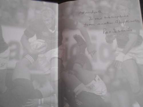 PAT TEBBUT- (SIGNED)Samaritan SA Rugby: History Chris Burger/Petro Jackson Players Fund (1980-2010)