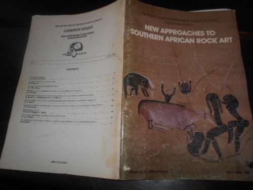 New approaches to southern African rock art (Goodwin series VOL 4 JUNE 1983) LEWIS WILLIAMS