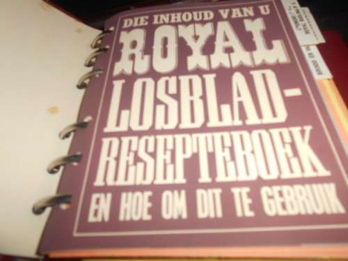 ROYAL BAKING POWER  LOSBLADRESEPTEBOEK  KAARTE MET GRONDRESEP