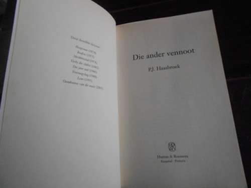 DIE ANDER VENNOOT -  PJ HAASBROEK 2009 Human & Rousseau